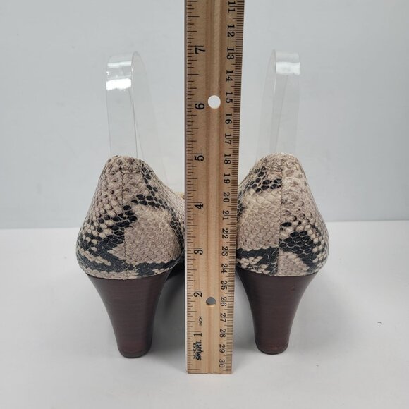 Tory Burch Snakeskin Print Wedge Heels US Size 9M - Picture 7 of 9